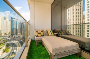 Luxe 1BR in Sparkle Towers - 2 Balconies and Marina Views